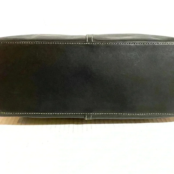 Coach vintage black leather satchel handbag - Picture 6 of 7